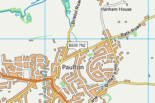 BS39 7NZ map - OS VectorMap District (Ordnance Survey) BS39 7NZ map - OS VectorMap District (Ordnance Survey)
