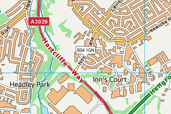 BS4 1QN map - OS VectorMap District (Ordnance Survey)