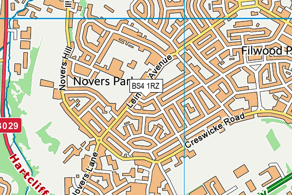 BS4 1RZ map - OS VectorMap District (Ordnance Survey) BS4 1RZ map - OS VectorMap District (Ordnance Survey)