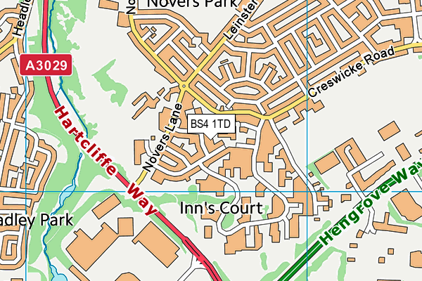 BS4 1TD map - OS VectorMap District (Ordnance Survey) BS4 1TD map - OS VectorMap District (Ordnance Survey)