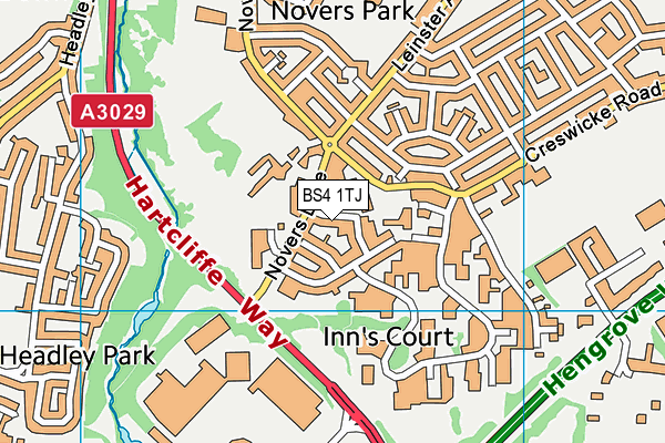 BS4 1TJ map - OS VectorMap District (Ordnance Survey) BS4 1TJ map - OS VectorMap District (Ordnance Survey)
