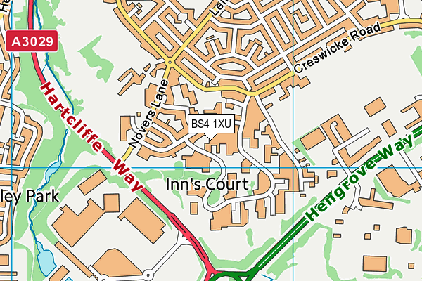 BS4 1XU map - OS VectorMap District (Ordnance Survey) BS4 1XU map - OS VectorMap District (Ordnance Survey)