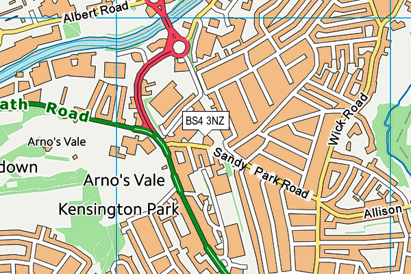 BS4 3NZ map - OS VectorMap District (Ordnance Survey) BS4 3NZ map - OS VectorMap District (Ordnance Survey)
