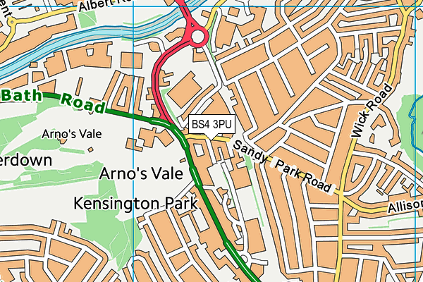 BS4 3PU map - OS VectorMap District (Ordnance Survey) BS4 3PU map - OS VectorMap District (Ordnance Survey)