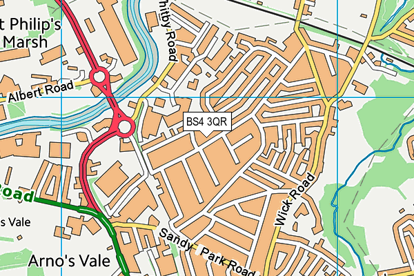 BS4 3QR map - OS VectorMap District (Ordnance Survey) BS4 3QR map - OS VectorMap District (Ordnance Survey)
