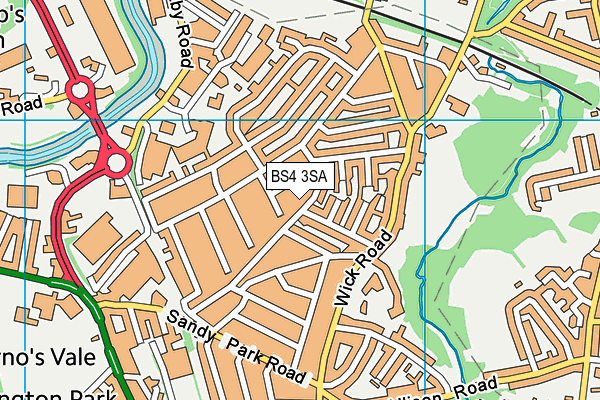 BS4 3SA map - OS VectorMap District (Ordnance Survey) BS4 3SA map - OS VectorMap District (Ordnance Survey)
