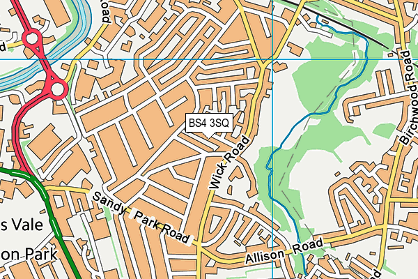 BS4 3SQ map - OS VectorMap District (Ordnance Survey) BS4 3SQ map - OS VectorMap District (Ordnance Survey)