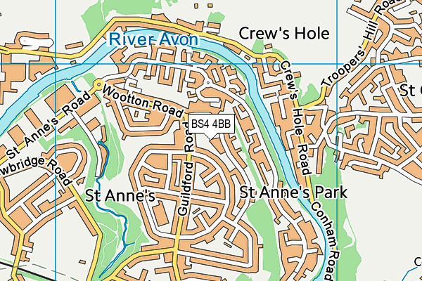 BS4 4BB map - OS VectorMap District (Ordnance Survey) BS4 4BB map - OS VectorMap District (Ordnance Survey)
