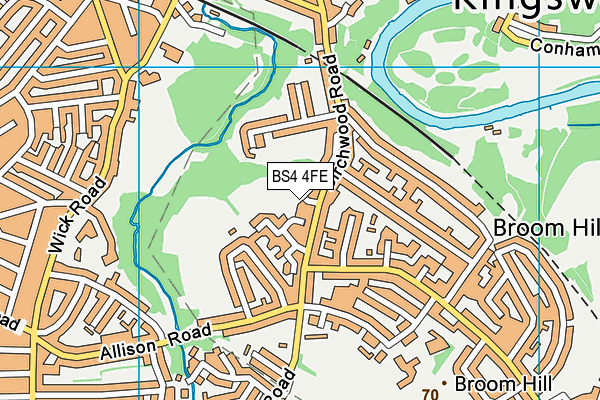 BS4 4FE map - OS VectorMap District (Ordnance Survey) BS4 4FE map - OS VectorMap District (Ordnance Survey)