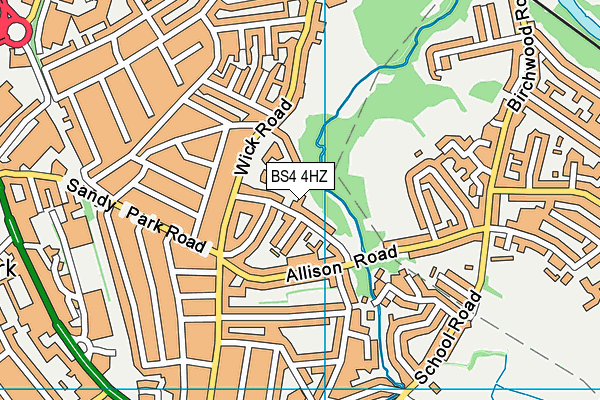 BS4 4HZ map - OS VectorMap District (Ordnance Survey) BS4 4HZ map - OS VectorMap District (Ordnance Survey)
