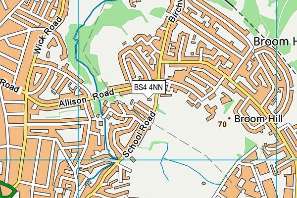 BS4 4NN map - OS VectorMap District (Ordnance Survey) BS4 4NN map - OS VectorMap District (Ordnance Survey)