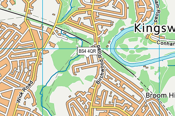 BS4 4QR map - OS VectorMap District (Ordnance Survey) BS4 4QR map - OS VectorMap District (Ordnance Survey)