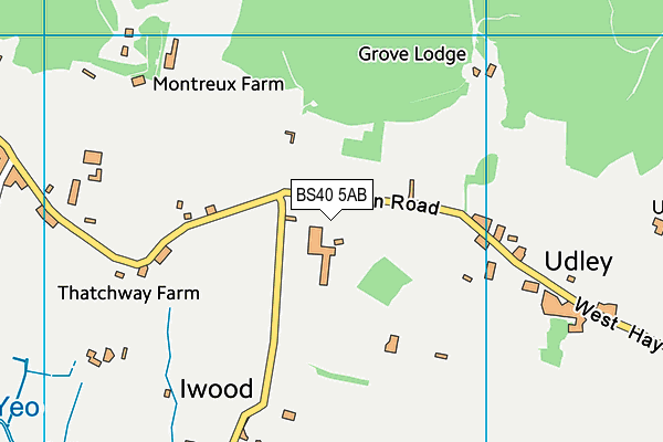 BS40 5AB map - OS VectorMap District (Ordnance Survey) BS40 5AB map - OS VectorMap District (Ordnance Survey)