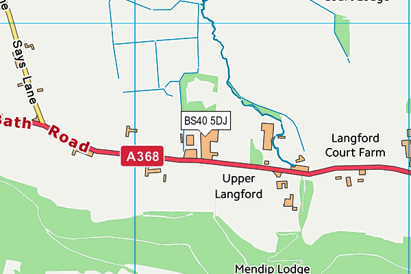 BS40 5DJ map - OS VectorMap District (Ordnance Survey)