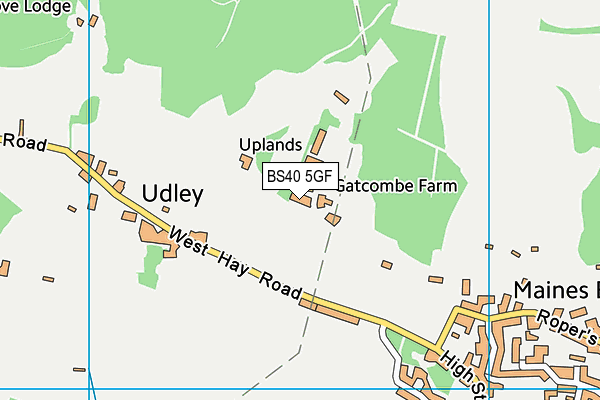 BS40 5GF map - OS VectorMap District (Ordnance Survey)