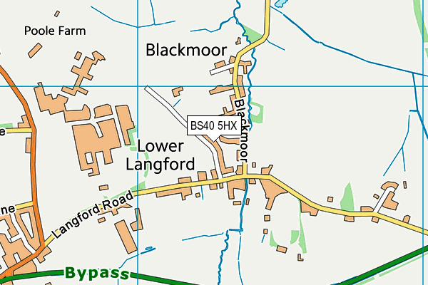 BS40 5HX map - OS VectorMap District (Ordnance Survey)