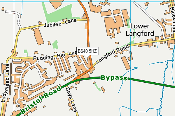 BS40 5HZ map - OS VectorMap District (Ordnance Survey)