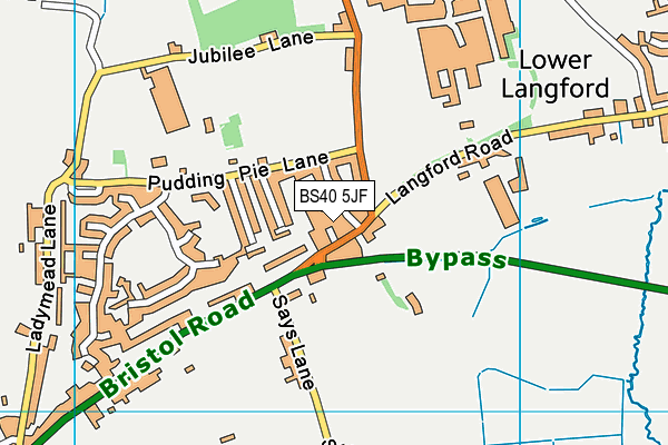 BS40 5JF map - OS VectorMap District (Ordnance Survey) BS40 5JF map - OS VectorMap District (Ordnance Survey)