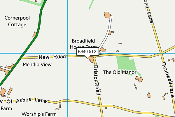 BS40 5TX map - OS VectorMap District (Ordnance Survey) BS40 5TX map - OS VectorMap District (Ordnance Survey)
