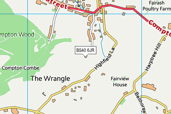 BS40 6JR map - OS VectorMap District (Ordnance Survey) BS40 6JR map - OS VectorMap District (Ordnance Survey)