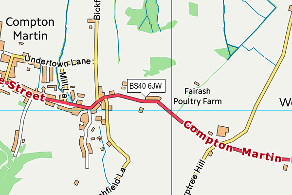 BS40 6JW map - OS VectorMap District (Ordnance Survey) BS40 6JW map - OS VectorMap District (Ordnance Survey)