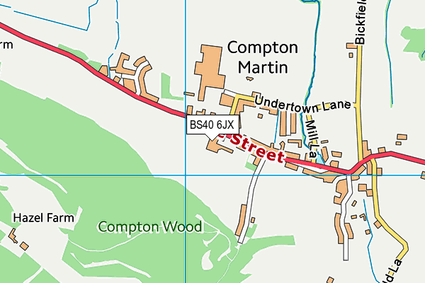 BS40 6JX map - OS VectorMap District (Ordnance Survey)