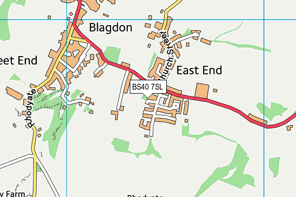 BS40 7SL map - OS VectorMap District (Ordnance Survey) BS40 7SL map - OS VectorMap District (Ordnance Survey)
