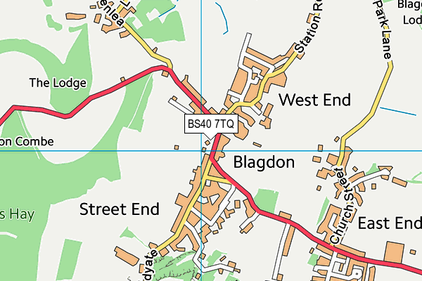 BS40 7TQ map - OS VectorMap District (Ordnance Survey) BS40 7TQ map - OS VectorMap District (Ordnance Survey)