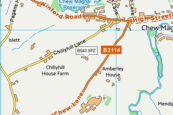 BS40 8PZ map - OS VectorMap District (Ordnance Survey) BS40 8PZ map - OS VectorMap District (Ordnance Survey)