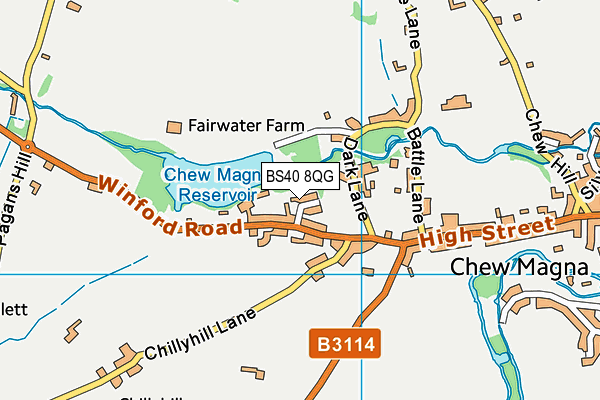 BS40 8QG map - OS VectorMap District (Ordnance Survey)