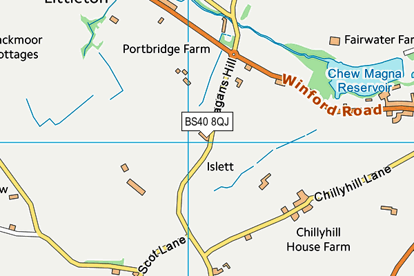 BS40 8QJ map - OS VectorMap District (Ordnance Survey) BS40 8QJ map - OS VectorMap District (Ordnance Survey)