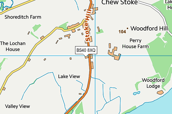 BS40 8XQ map - OS VectorMap District (Ordnance Survey)