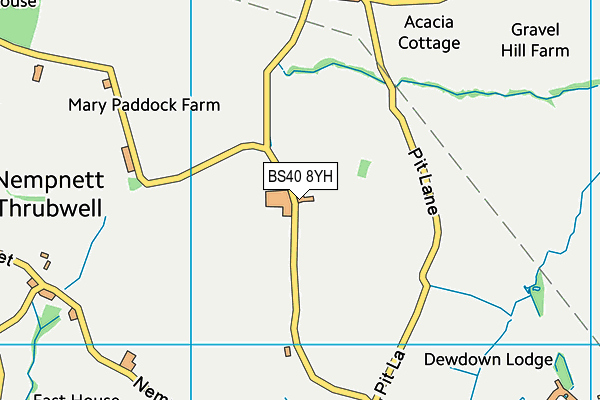 BS40 8YH map - OS VectorMap District (Ordnance Survey) BS40 8YH map - OS VectorMap District (Ordnance Survey)