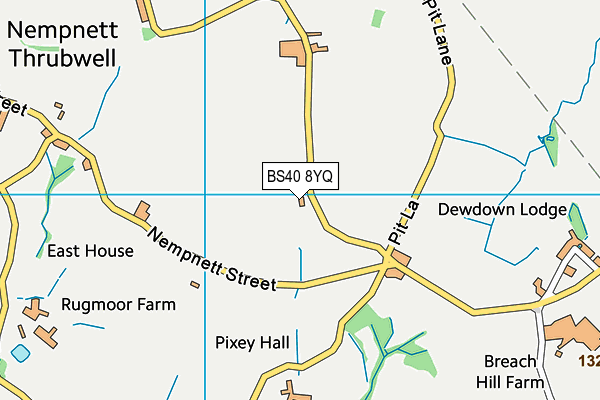 BS40 8YQ map - OS VectorMap District (Ordnance Survey) BS40 8YQ map - OS VectorMap District (Ordnance Survey)