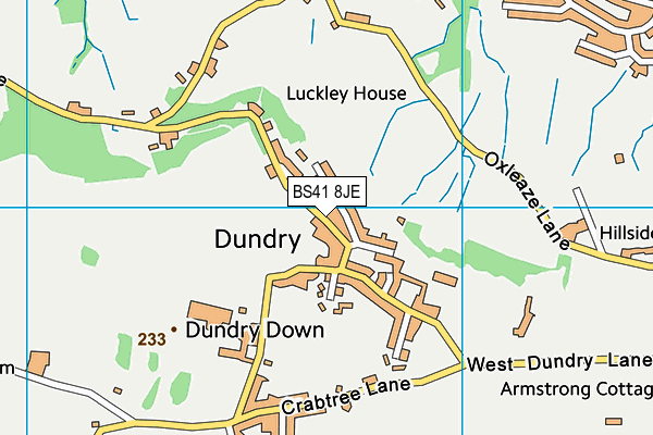 BS41 8JE map - OS VectorMap District (Ordnance Survey) BS41 8JE map - OS VectorMap District (Ordnance Survey)