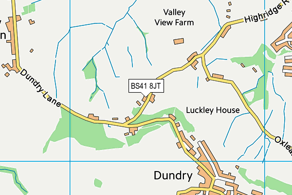 BS41 8JT map - OS VectorMap District (Ordnance Survey) BS41 8JT map - OS VectorMap District (Ordnance Survey)