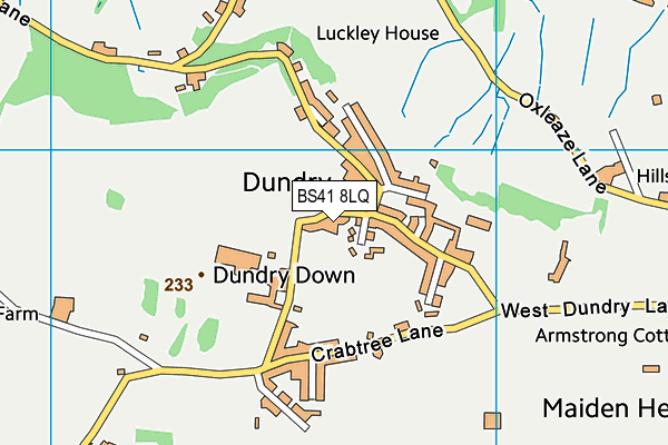 BS41 8LQ map - OS VectorMap District (Ordnance Survey) BS41 8LQ map - OS VectorMap District (Ordnance Survey)