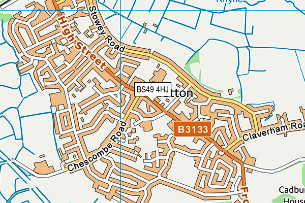 BS49 4HJ map - OS VectorMap District (Ordnance Survey) BS49 4HJ map - OS VectorMap District (Ordnance Survey)