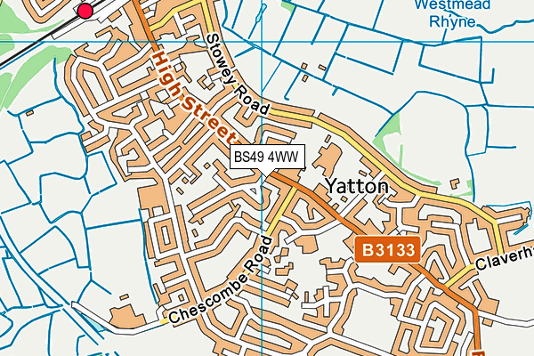 BS49 4WW map - OS VectorMap District (Ordnance Survey) BS49 4WW map - OS VectorMap District (Ordnance Survey)