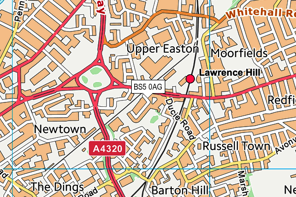 BS5 0AG map - OS VectorMap District (Ordnance Survey)