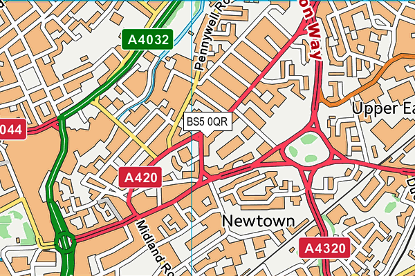 BS5 0QR map - OS VectorMap District (Ordnance Survey) BS5 0QR map - OS VectorMap District (Ordnance Survey)