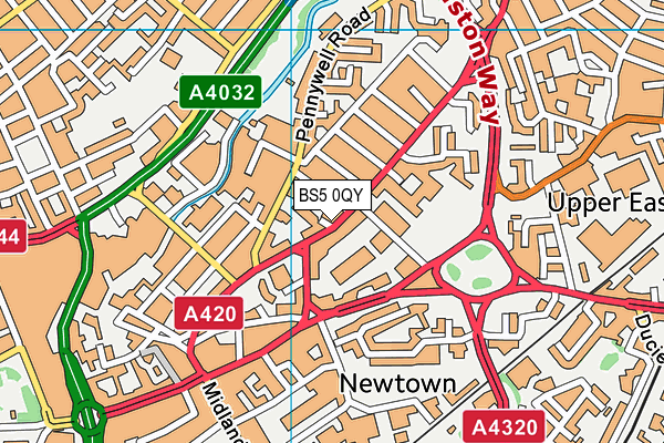 BS5 0QY map - OS VectorMap District (Ordnance Survey)