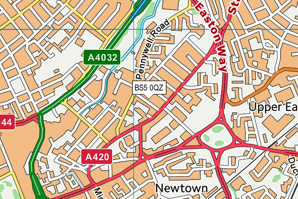 BS5 0QZ map - OS VectorMap District (Ordnance Survey)
