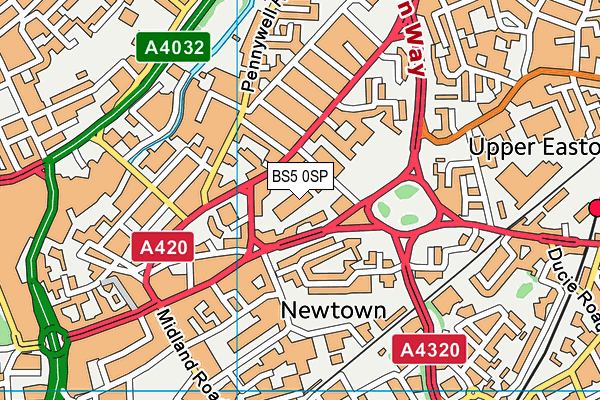 BS5 0SP map - OS VectorMap District (Ordnance Survey) BS5 0SP map - OS VectorMap District (Ordnance Survey)