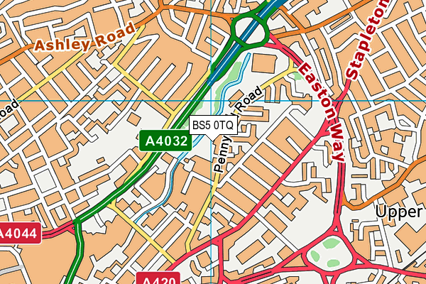 BS5 0TQ map - OS VectorMap District (Ordnance Survey)