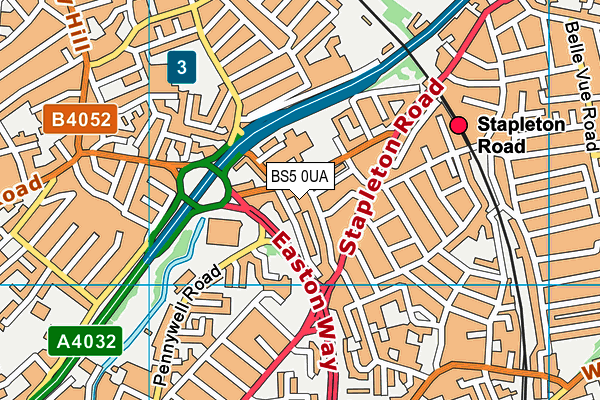 BS5 0UA map - OS VectorMap District (Ordnance Survey) BS5 0UA map - OS VectorMap District (Ordnance Survey)