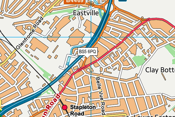 BS5 6PQ map - OS VectorMap District (Ordnance Survey)