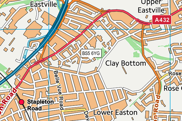BS5 6YG map - OS VectorMap District (Ordnance Survey) BS5 6YG map - OS VectorMap District (Ordnance Survey)