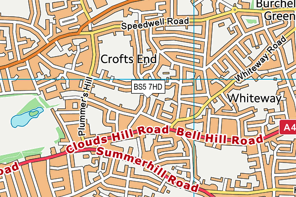 BS5 7HD map - OS VectorMap District (Ordnance Survey) BS5 7HD map - OS VectorMap District (Ordnance Survey)