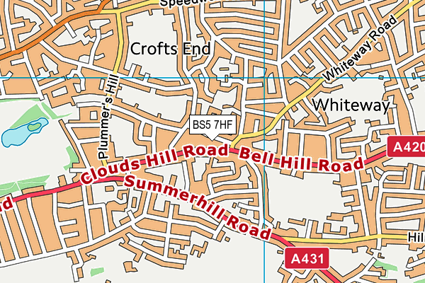 BS5 7HF map - OS VectorMap District (Ordnance Survey)